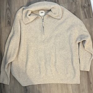 Aerie Popover Quarter Zip Sweater